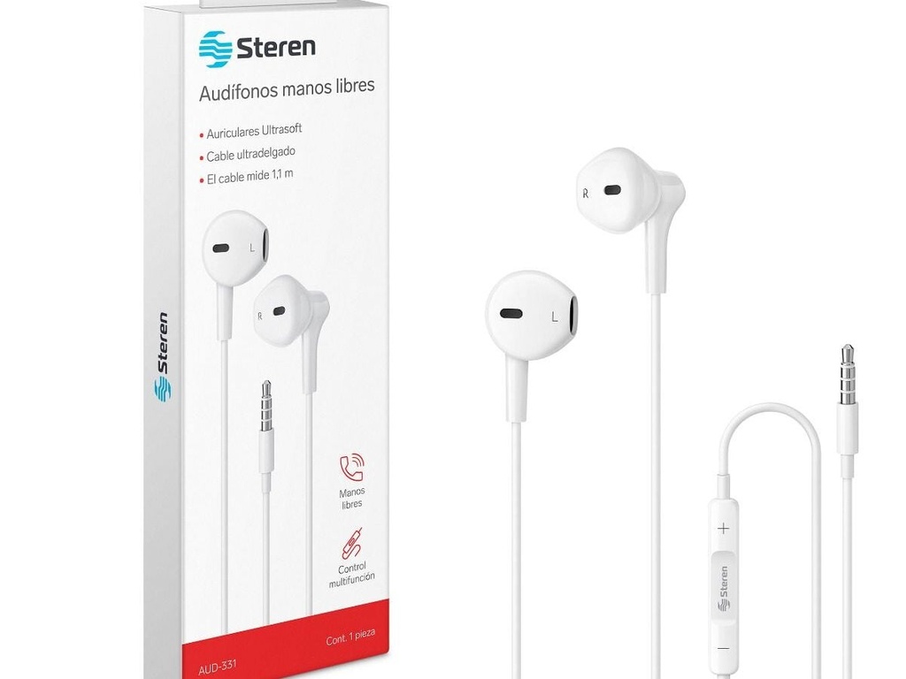 AUDIFONOS Steren MANOS LIBRES ULTRASOFT AUD-331