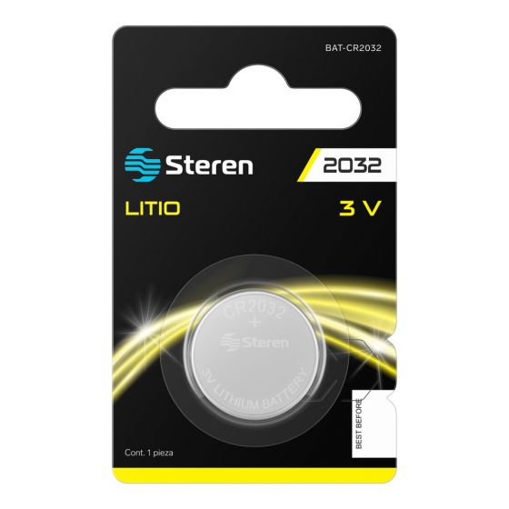 BATERIA DE LITIO DE 3 VOLTS 210MAH TIPO BOTON BAT-CR2032
