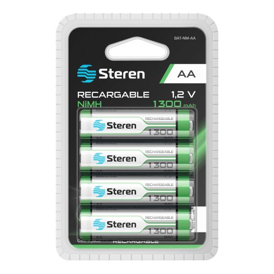 5 PILAS RECARGABLES Steren AA NIMH 1300MAH BAT-NM-AA