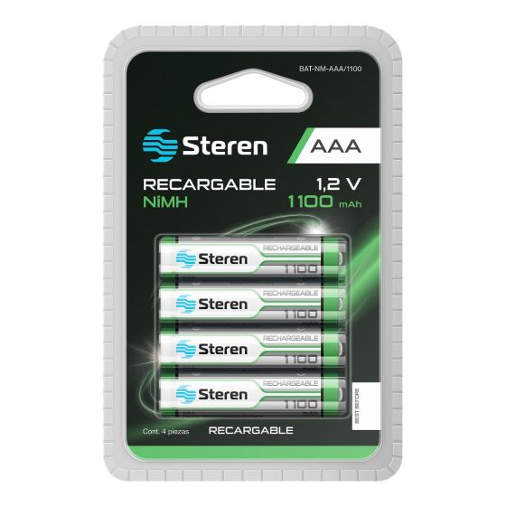 4 PILAS RECARGABLES "AAA" NIMH 1100MAH BAT-NM-AAA/1100