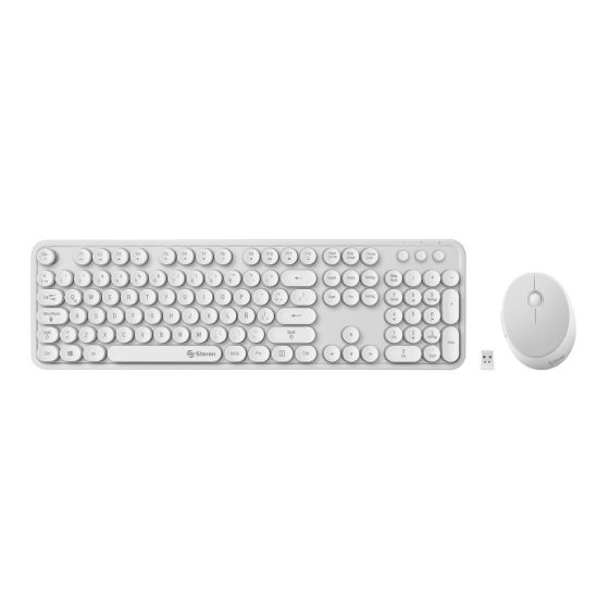 TECLADO Y MOUSE Steren INALAMBRICO RETRO COM-6100