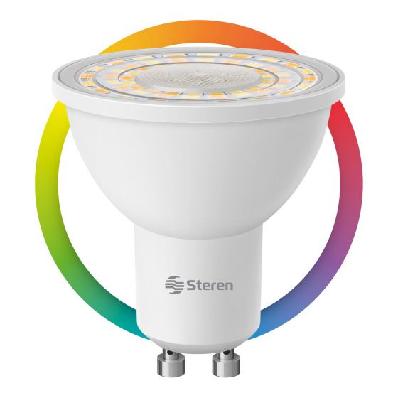FOCO LED Steren DICROICO 5W WIFI RGB SHOME-121