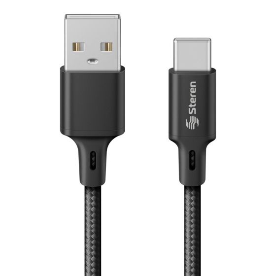 CABLE Steren USB A USB C TIPO CORDON 1.9M USB-3956