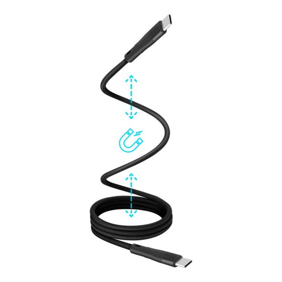 CABLE MAGNETICO USB C A C 1M TIPO CORDON USB-MG11
