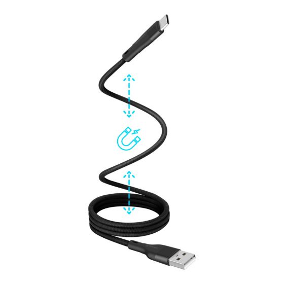 CABLE Steren MAGNETICO USB A USB C 1M T/CORDÓN USB-MG21