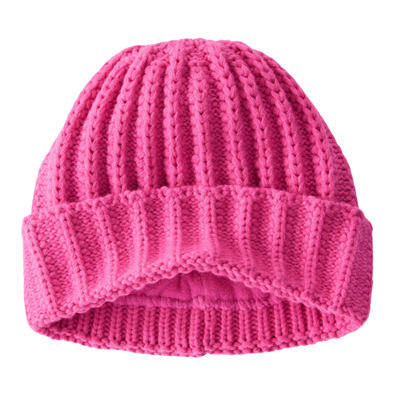 Gorro tejido rosado