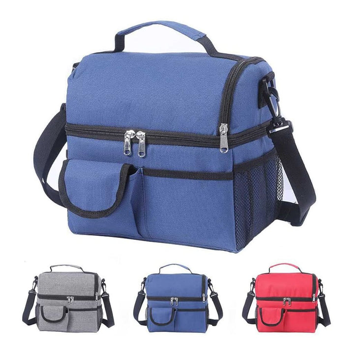 Lonchera 2 niveles insulada azul D8HWNA