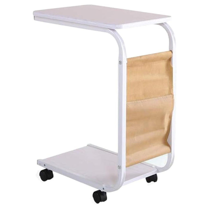 Mesa auxiliar en forma de C Blanca-2B3 MEAUGB