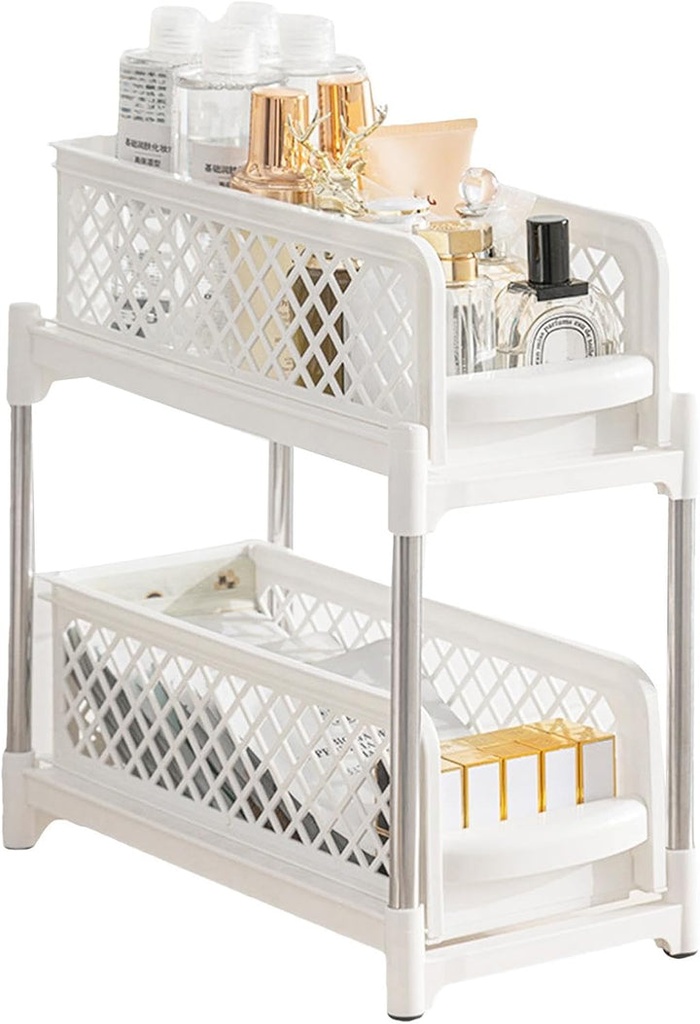 Organizador plástico con rieles blanco EXEOB