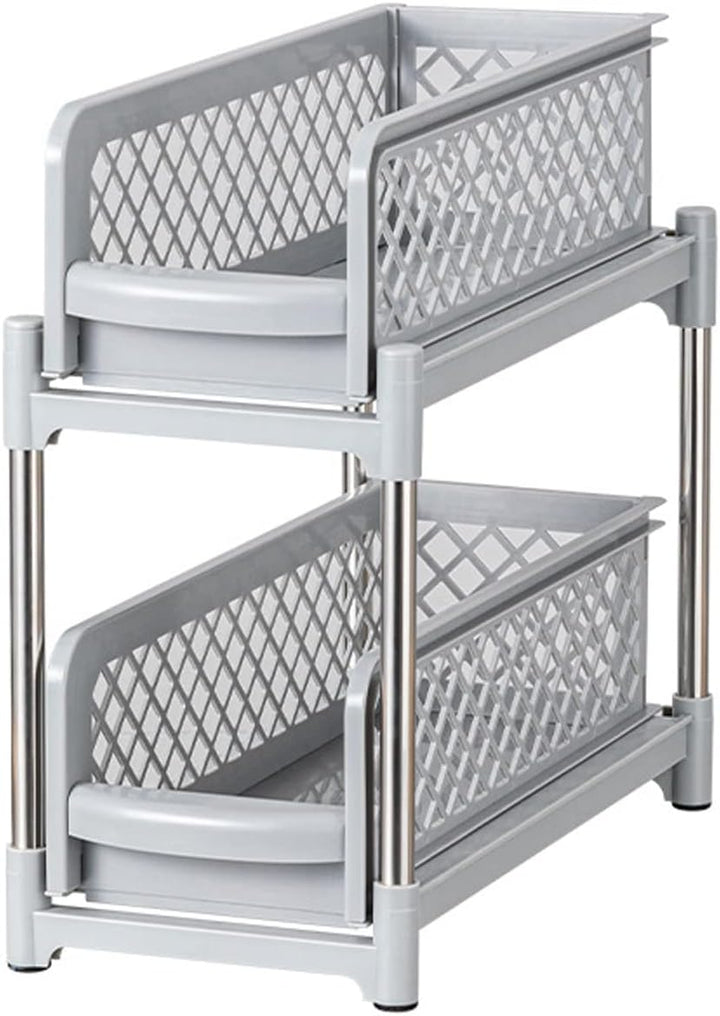 Organizador plástico con rieles gris EXEOG