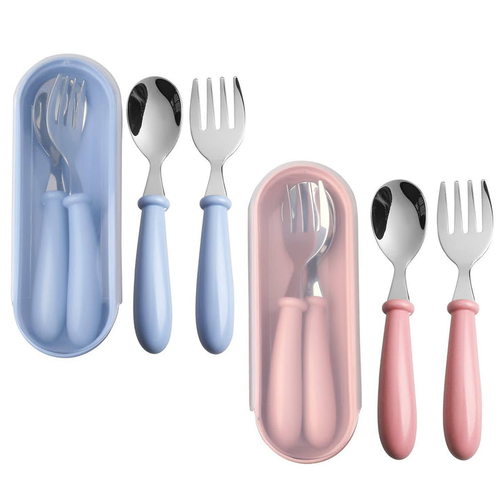 Cubiertos portátiles con estuche rosados-4D2 CDCCW