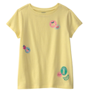 Blusa amarilla con estampado de frutas para niña 🍋🍉💛