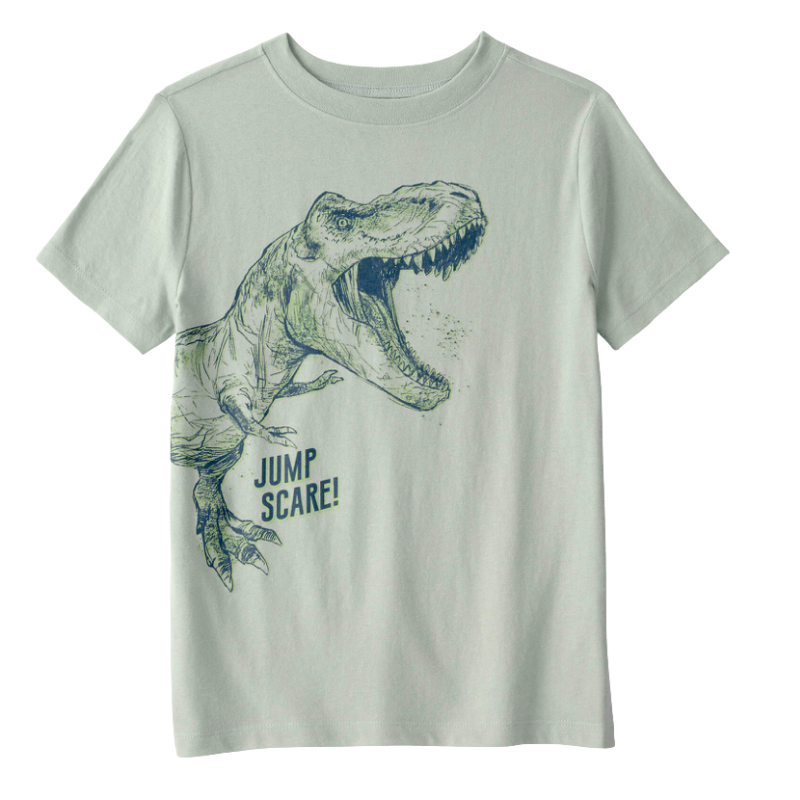 Camiseta dinosaurio verde para niño 🦖💚