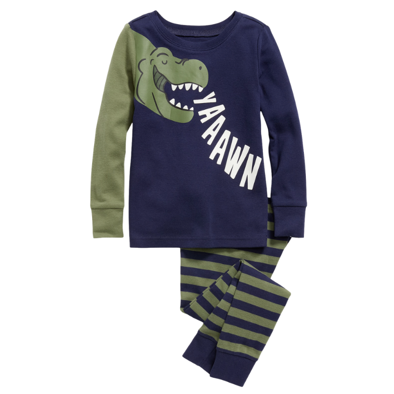 Pijama 2 piezas 100% algodón con dinosaurio para niño