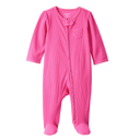 Pijama rosada con zipper de doble vía para bebé 🩷✨