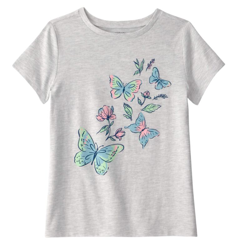 Blusa con estampado de mariposas para niña