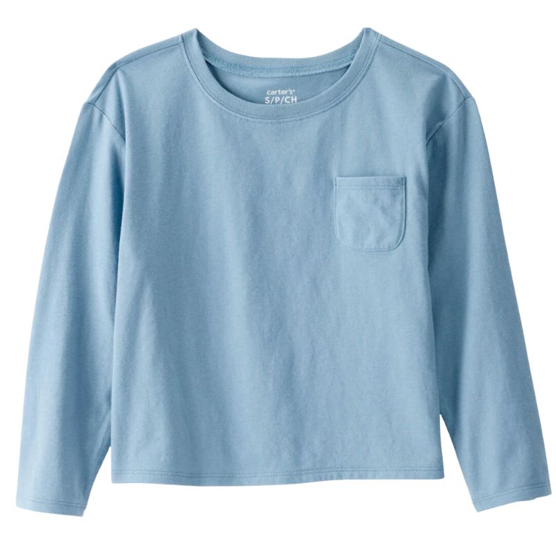 Blusa básica de manga larga para niña