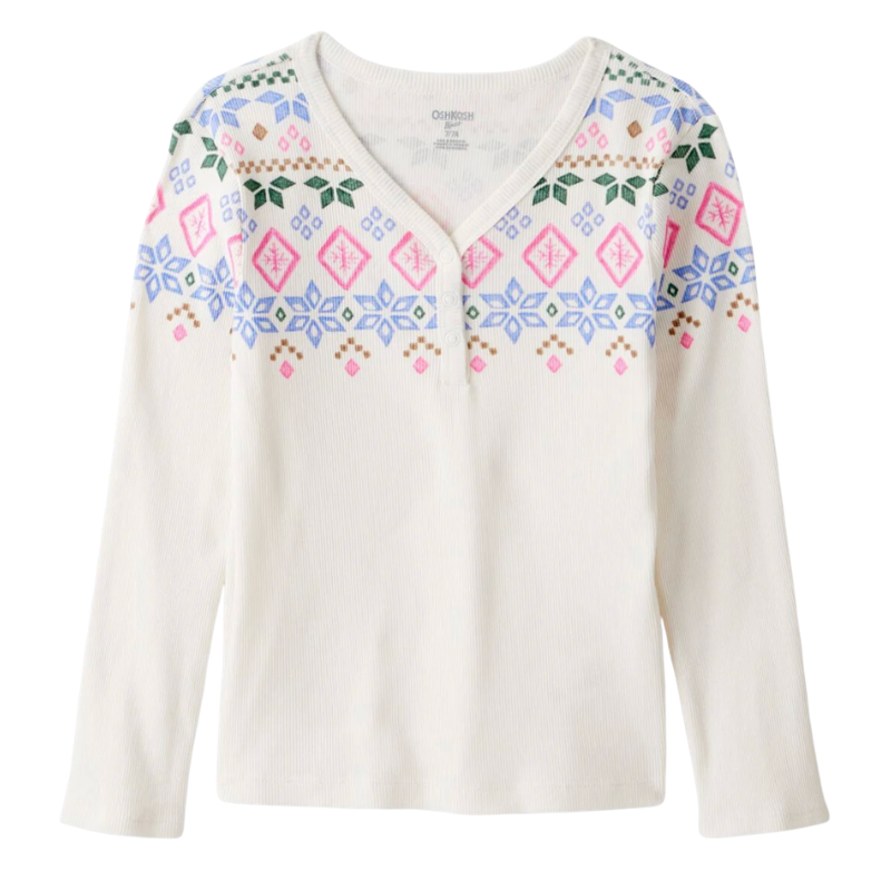 Blusa térmica de manga larga para niña