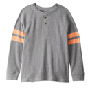 Camiseta térmica Henley de manga larga para niño