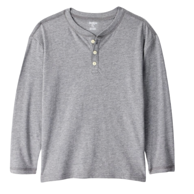 Camiseta Henley de manga larga para niño