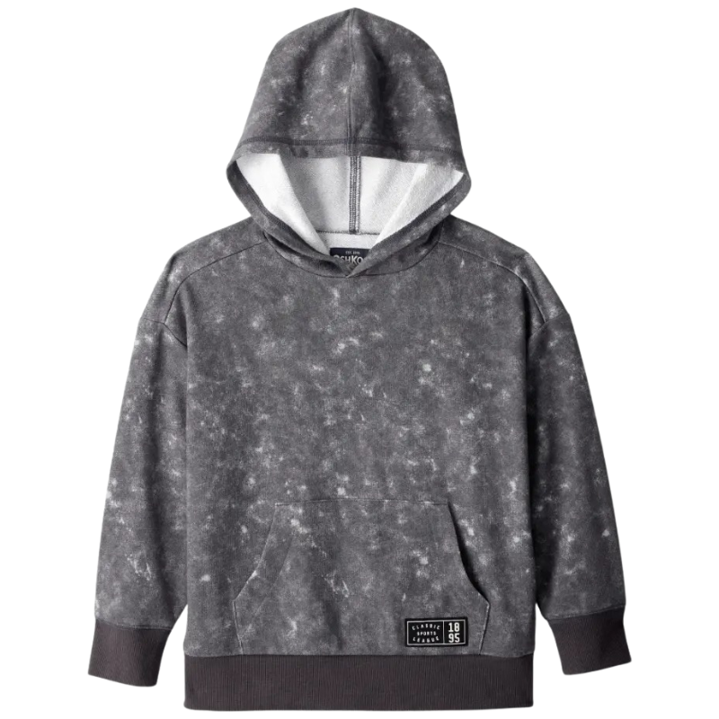 Sudadera con gorro efecto desgastado para niño