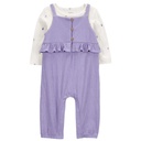 Conjunto de 2 piezas para bebé con overol y blusa de manga larga