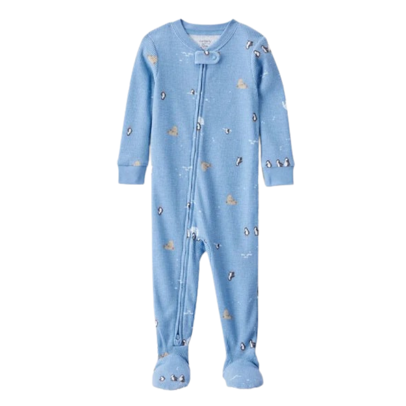 Pijama Sleep & Play acanalado con cierre doble vía para bebito