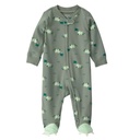 Pijama entera de algodón con cierre de dos vías y diseño de dinosaurios para bebé