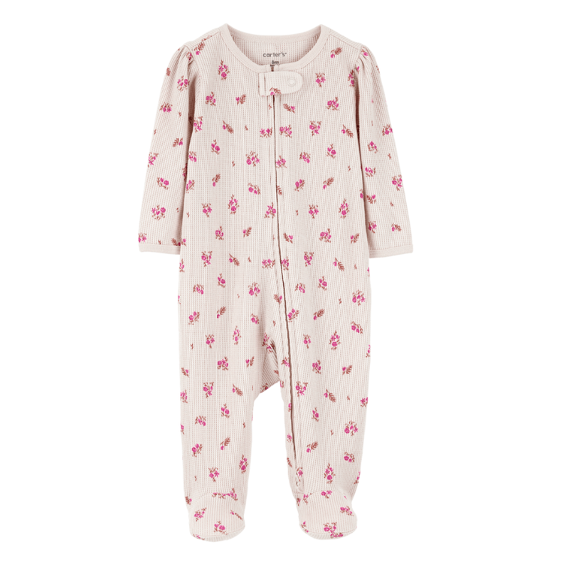 Pijama enteriza con estampado floral para bebita
