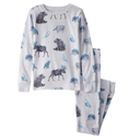 Pijama de 2 piezas de algodón orgánico con estampado de bosque para niño