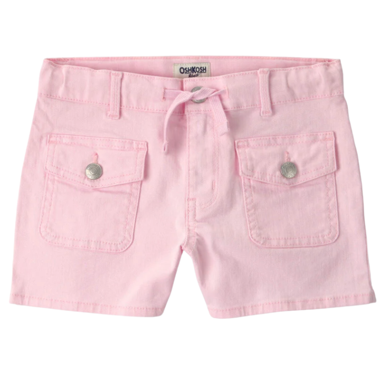 Short de sarga para niña color rosado