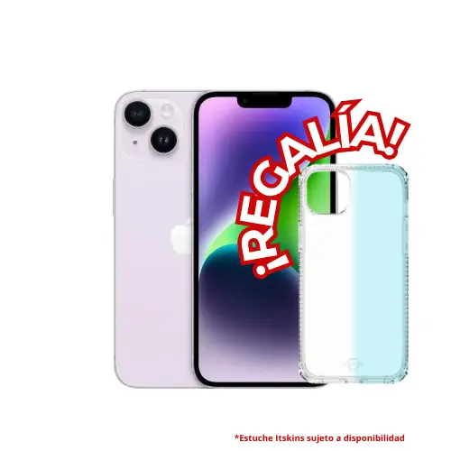 Celular Apple iPhone 14 5G 128GB 6GB-RAM Morado MPV03BE/A