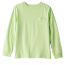 Camiseta básica de manga larga con bolsillo para niño