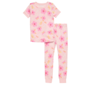 Pijama de 2 piezas estampada de flores para niña