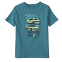Camiseta manga corta con estampado de autos deportivos para niño