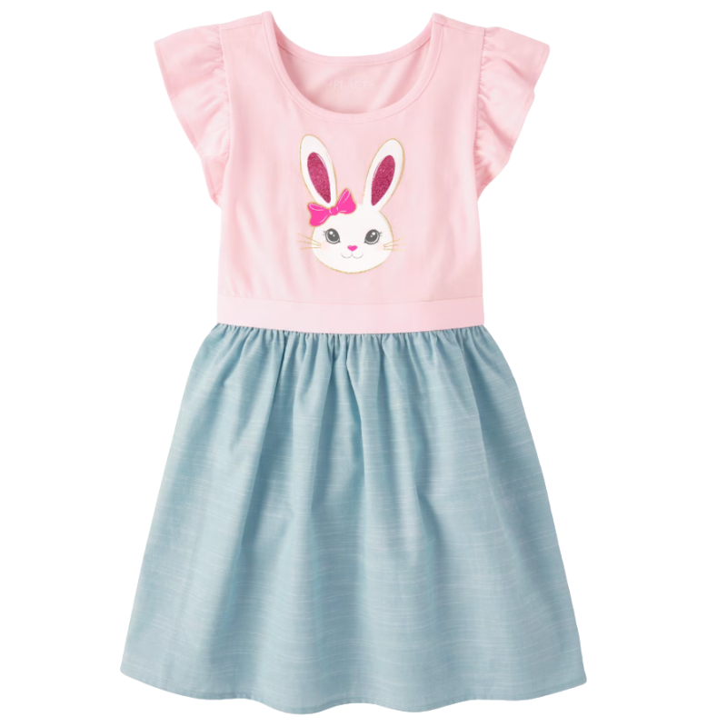 Vestido con conejita para niña
