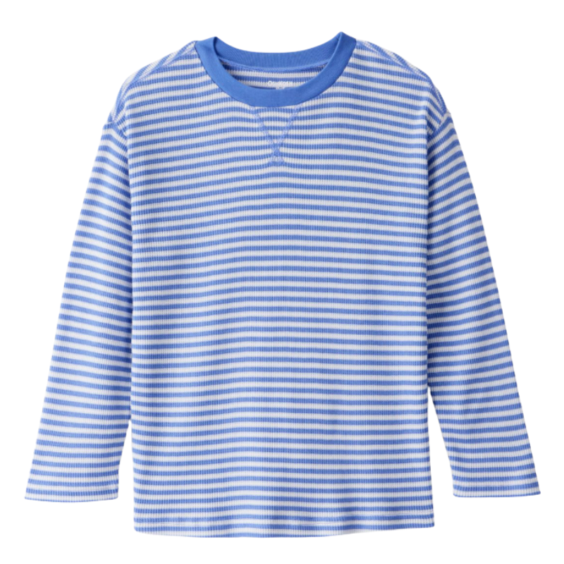 Camiseta térmica de manga larga a rayas para niño