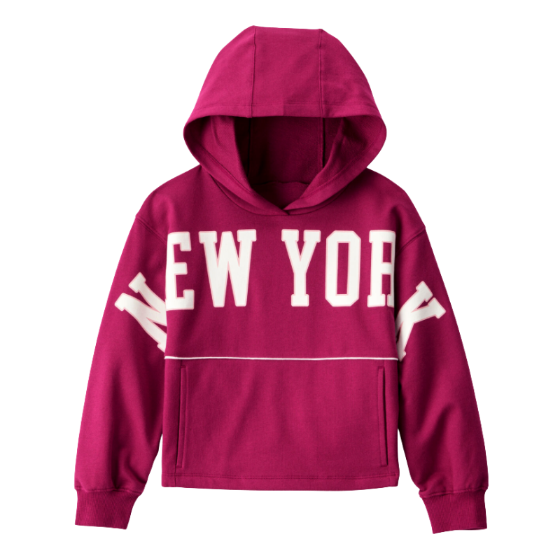 Abrigo con gorro New York para niña