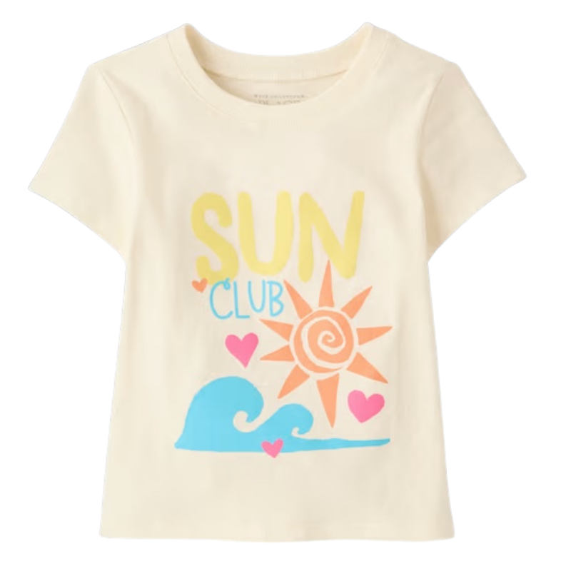 Blusa marfil estampada para niña
