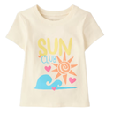 Blusa marfil estampada para niña