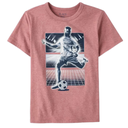 Camiseta roja con jugador de fútbol para niño