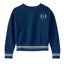 Pullover azul marino con detalle bordado de fútbol para niña