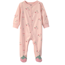 Pijama de 1 pieza con fresitas para bebita