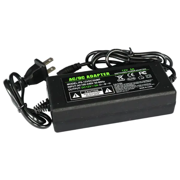 FUENTE DE PODER 12V 5 AMP 60W - ADAPTADOR DE CORRIENTE ANTI INTERFERENCIA TEKLINK FLM PS-12VDC5AMP