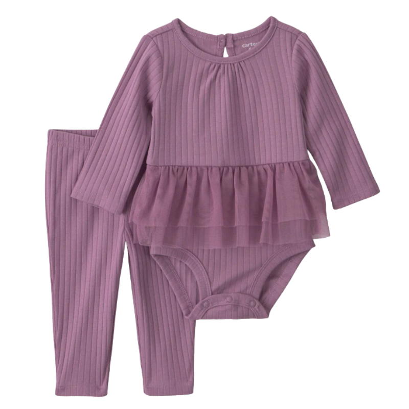 Conjunto Carter’s de 2 Piezas – Dulce Encanto Lila 💜