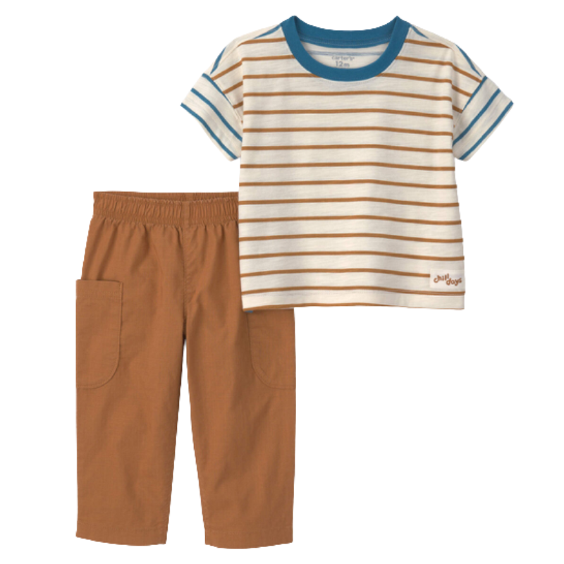 Conjunto 2 piezas a rayas para bebito