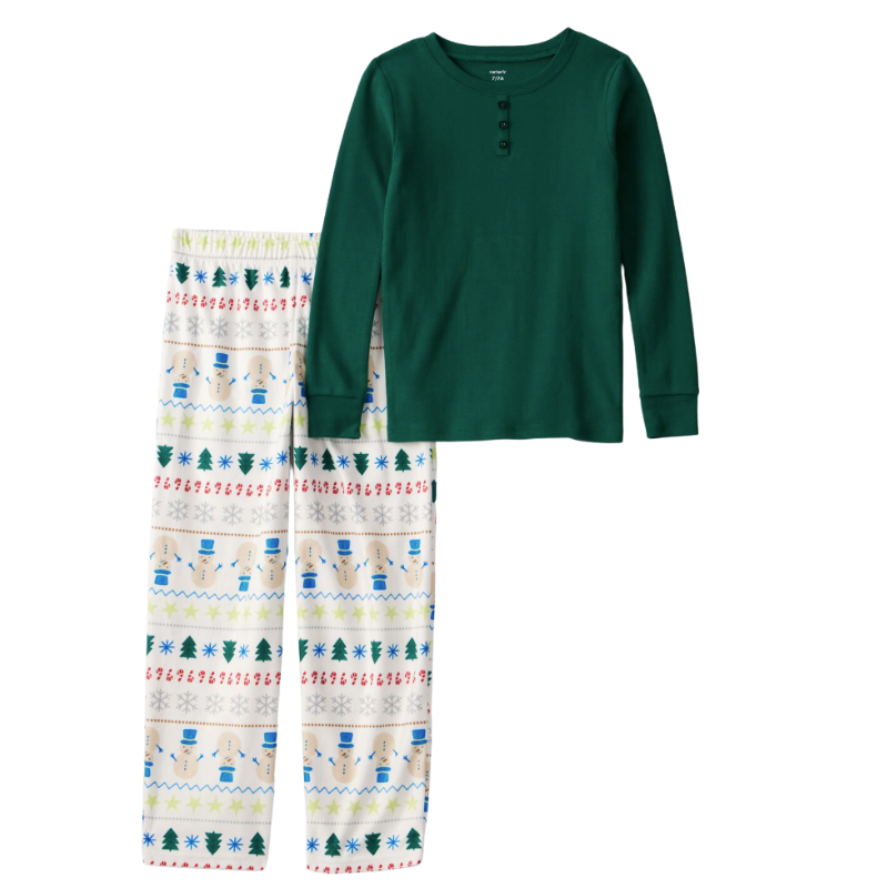 Pijama Navideña 2 Piezas Muñecos de Nieve para Niño