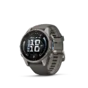 SmartWatch Garmin Fenix 9 43mm Titanium with Pebble Gray Silicone Band 010-04761-10