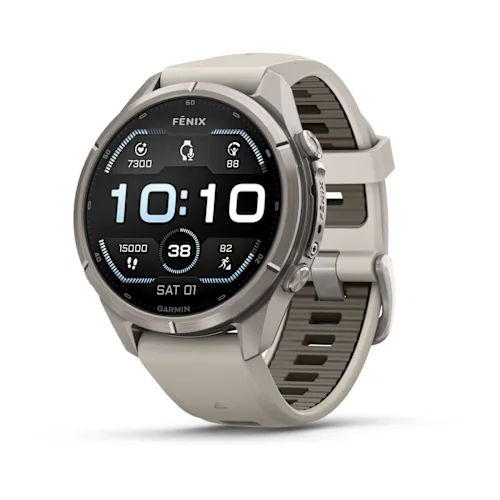 SmartWatch Garmin Fenix 9 Pro inReach 43mm Titanium with Fog Gray/Dark Sandstone Silicone Band 010-04335-80