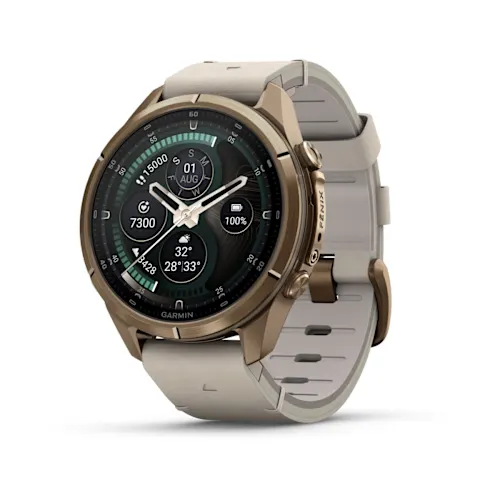 SmartWatch Garmin Fenix 9 Pro inReach 43mm Autumn Gold Titanium with Bone Leather Band 010-04335-40